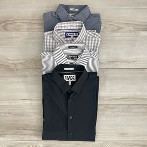 Express men’s dress shirts lot of 4